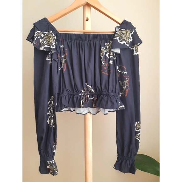 SIR THE LABEL Fluer Off Shoulder Silk Top *NWOT Size 6* - Picture 5 of 7